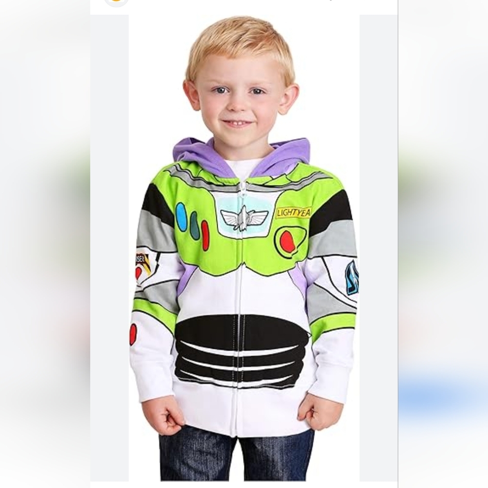Buzz Lightyear Hoodie Sweatshirt Size 7 Unisex
